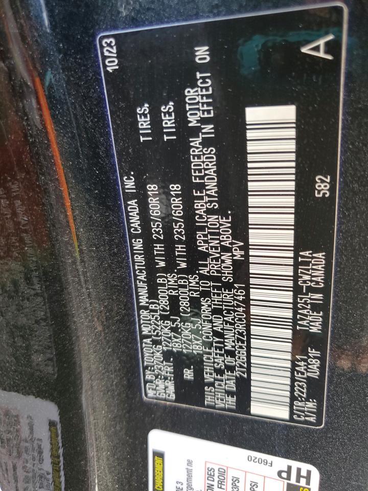 2024 LEXUS NX 350 PREMIUM VIN:2T2GGCEZ3RC047461