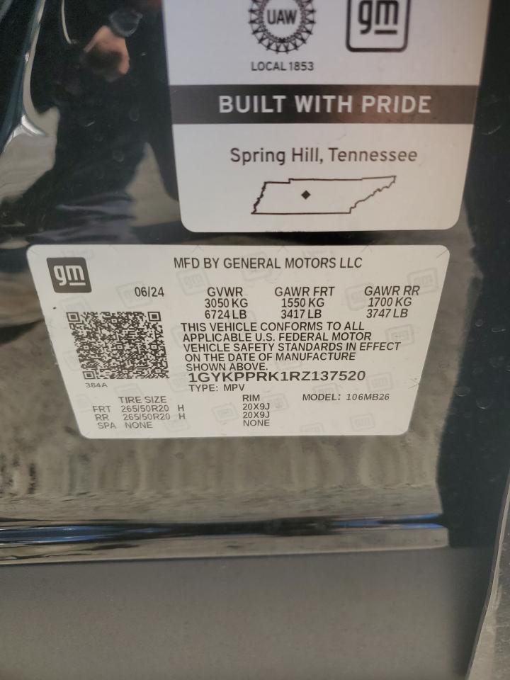 2024 CADILLAC LYRIQ LUXURY VIN:1GYKPPRK1RZ137520