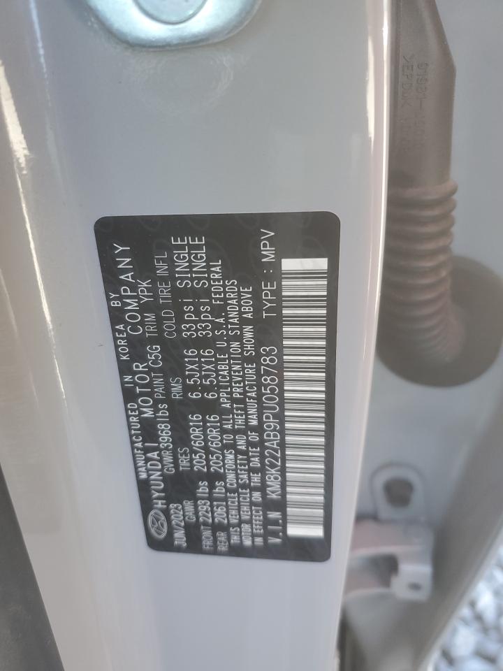 2023 HYUNDAI KONA SE VIN:KM8K22AB9PU058783