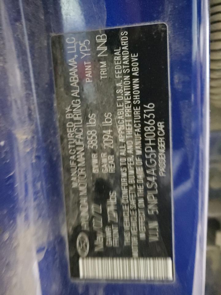 2023 HYUNDAI ELANTRA SEL VIN:5NPLS4AG5PH086316