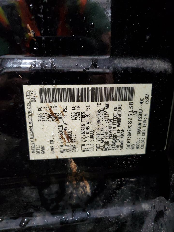 2023 NISSAN ROGUE SV VIN:5N1BT3BA5PC825138