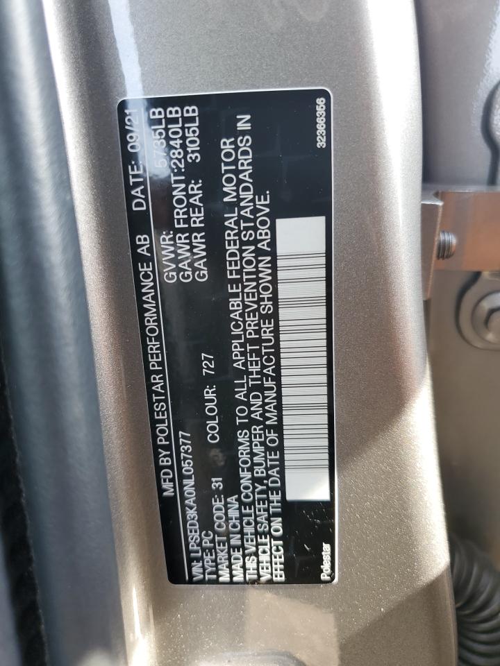 2022 POLESTAR 2 VIN:LPSED3KA0NL057377