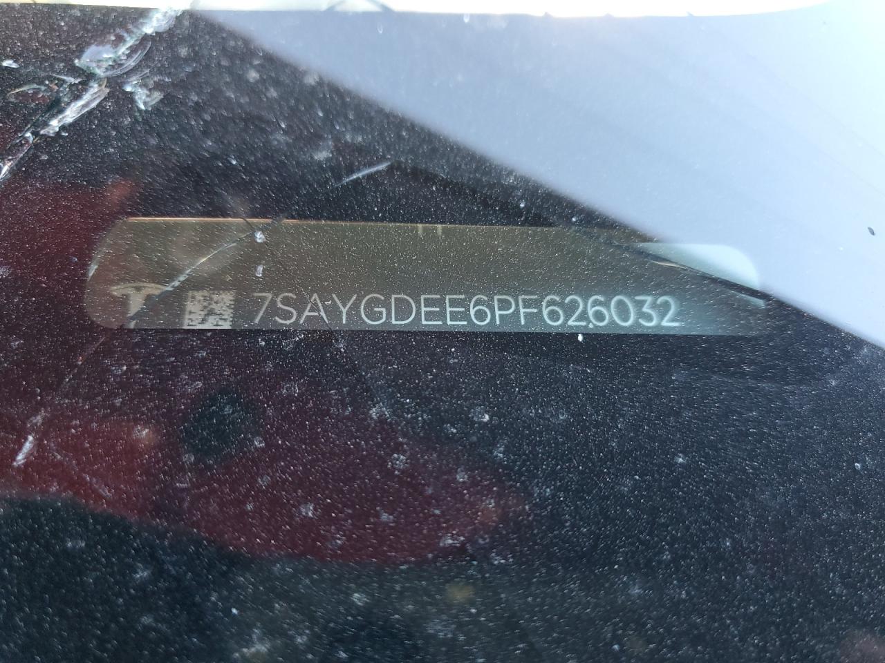 2023 TESLA MODEL Y VIN:7SAYGDEE6PF626032
