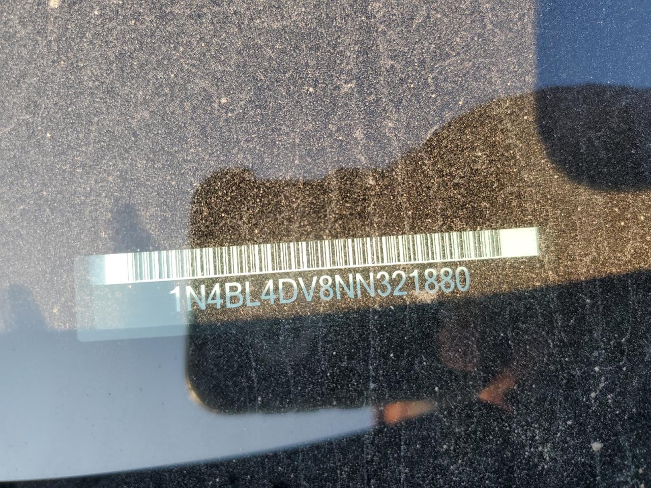 2022 NISSAN ALTIMA SV VIN:1N4BL4DV8NN321880
