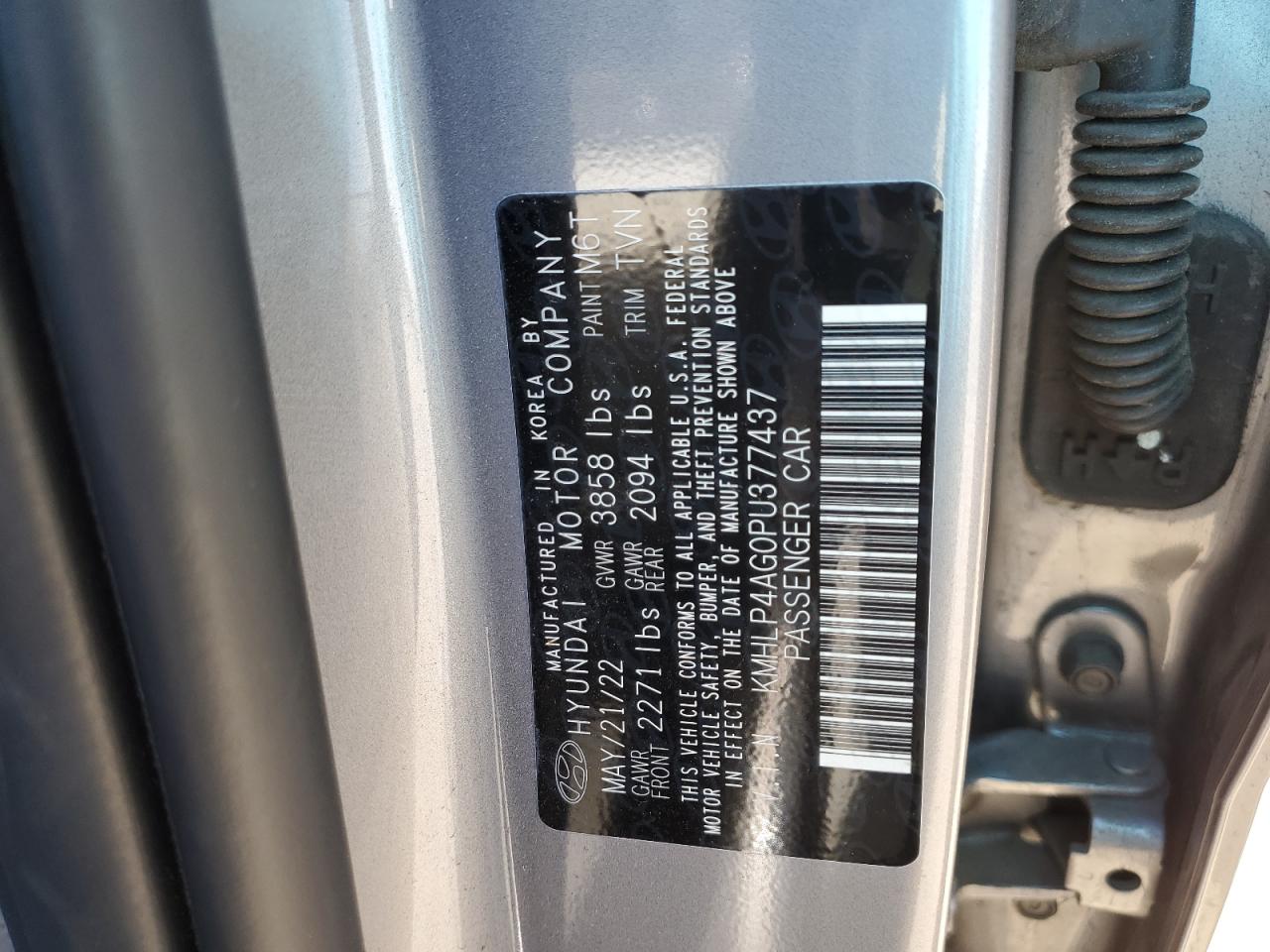 2023 HYUNDAI ELANTRA LIMITED VIN:KMHLP4AG0PU377437