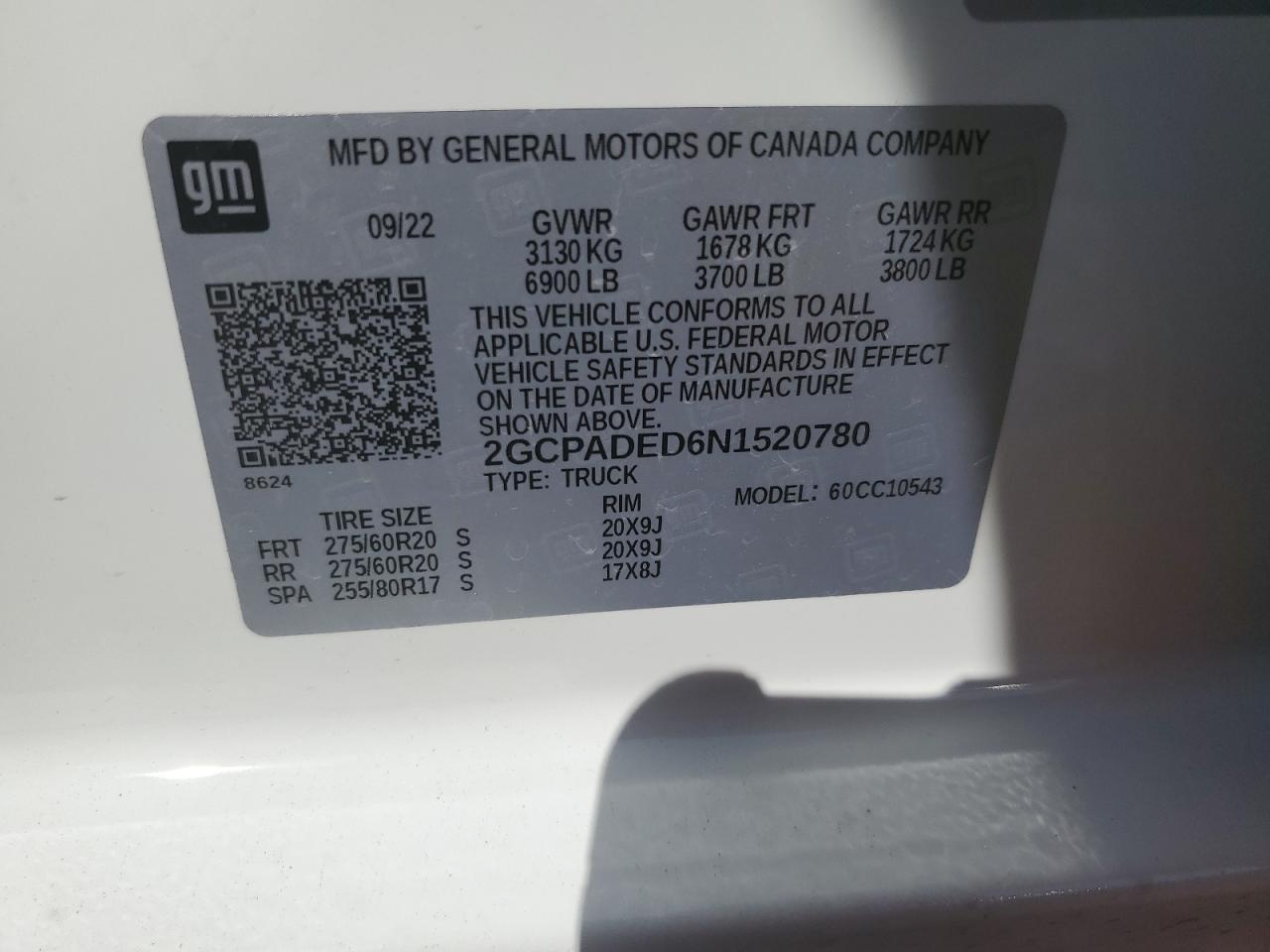 2022 CHEVROLET SILVERADO C1500 RST VIN:2GCPADED6N1520780