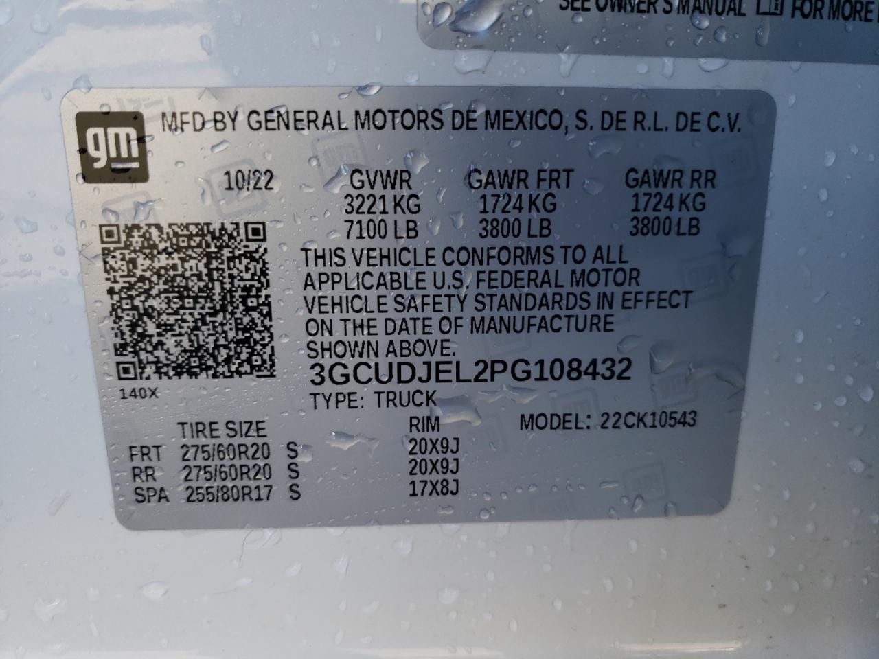 2023 CHEVROLET SILVERADO K1500 HIGH COUNTRY VIN:3GCUDJEL2PG108432