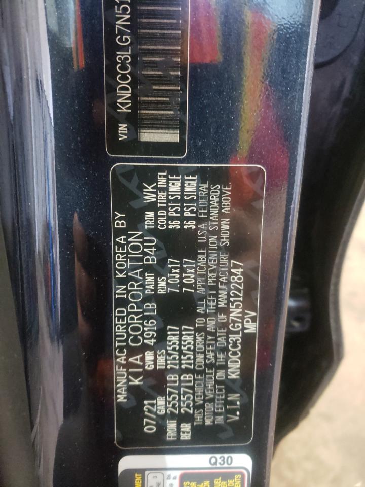 2022 KIA NIRO S VIN:KNDCC3LG7N5122847