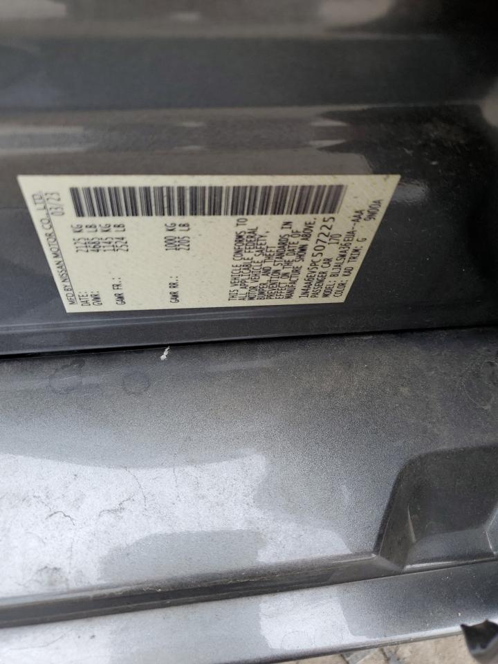 2023 NISSAN MAXIMA SR VIN:1N4AA6EV5PC507225