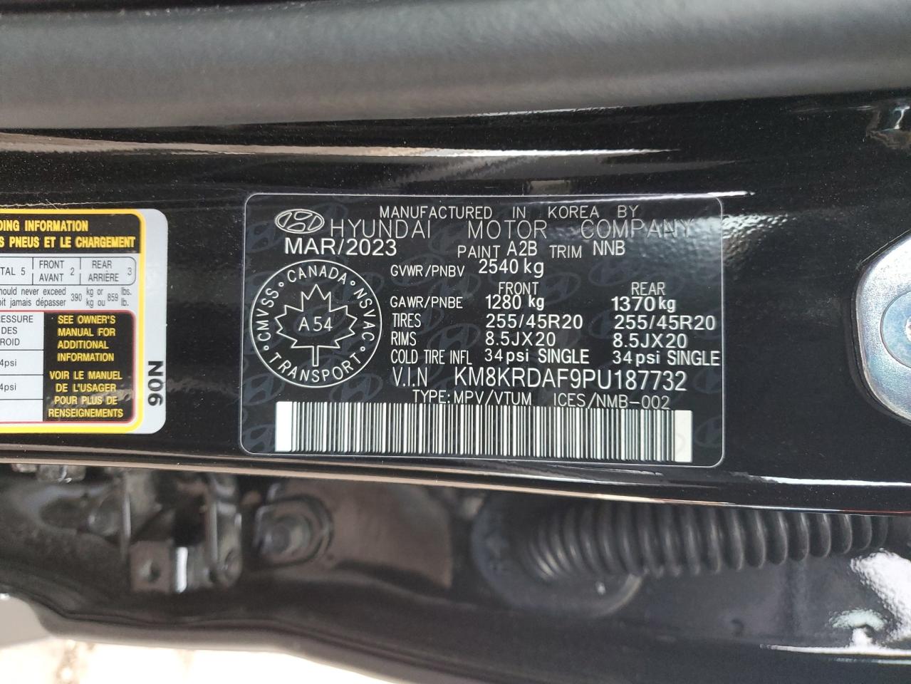 2023 HYUNDAI IONIQ 5 LIMITED VIN:KM8KRDAF9PU187732