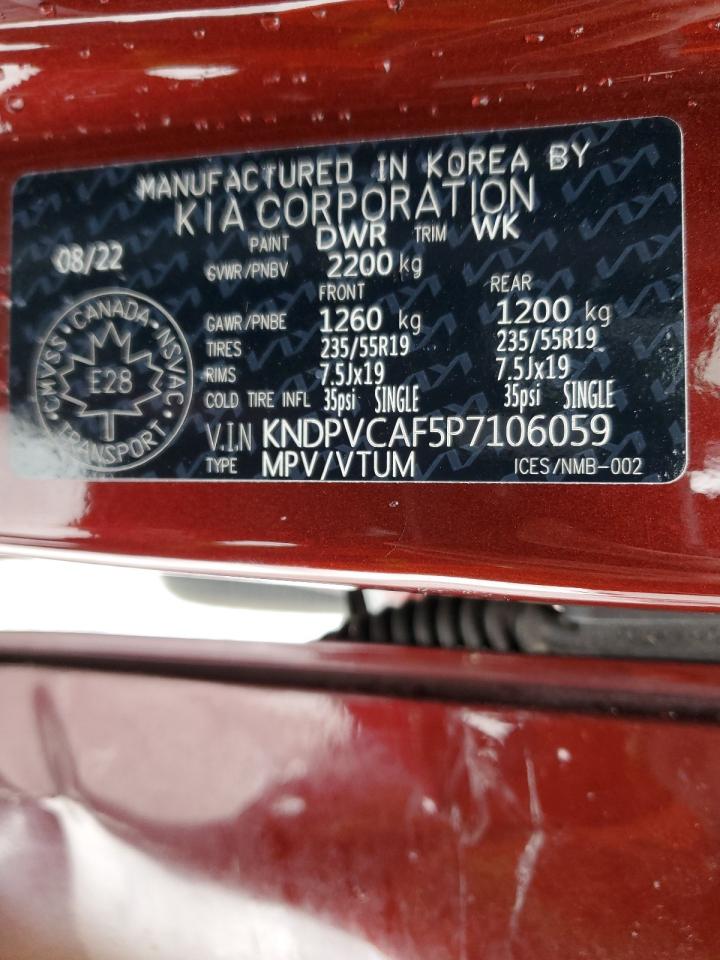 2023 KIA SPORTAGE EX VIN:KNDPVCAF5P7106059
