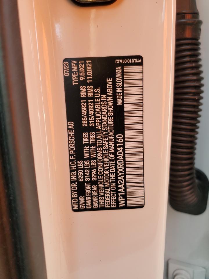 2024 PORSCHE CAYENNE VIN:WP1AA2AYXRDA04160