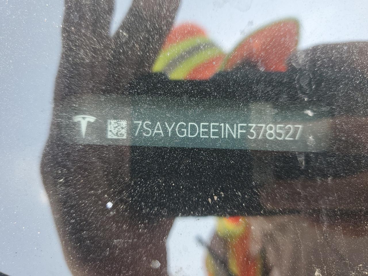 2022 TESLA MODEL Y VIN:7SAYGDEE1NF378527