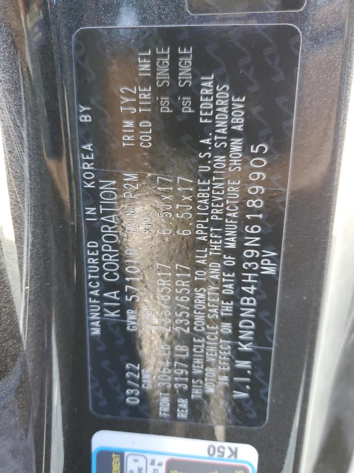 2022 KIA CARNIVAL LX VIN:KNDNB4H39N6189905