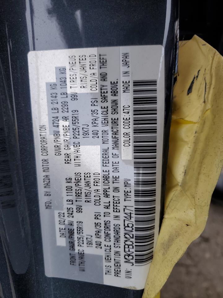 2022 MAZDA CX-5 PREFERRED VIN:JM3KFBCM2N0574471