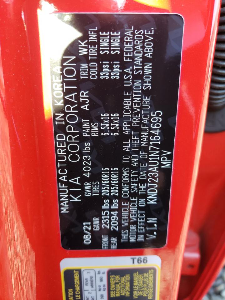 2022 KIA SOUL LX VIN:KNDJ23AU1N7164695