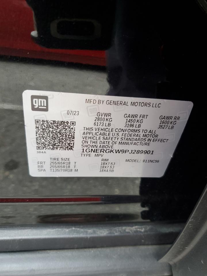 2023 CHEVROLET TRAVERSE LT VIN:1GNERGKW9PJ289901