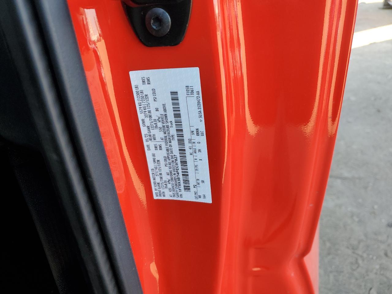 2023 FORD F350 SUPER DUTY VIN:1FT8X3BT4PEC97827