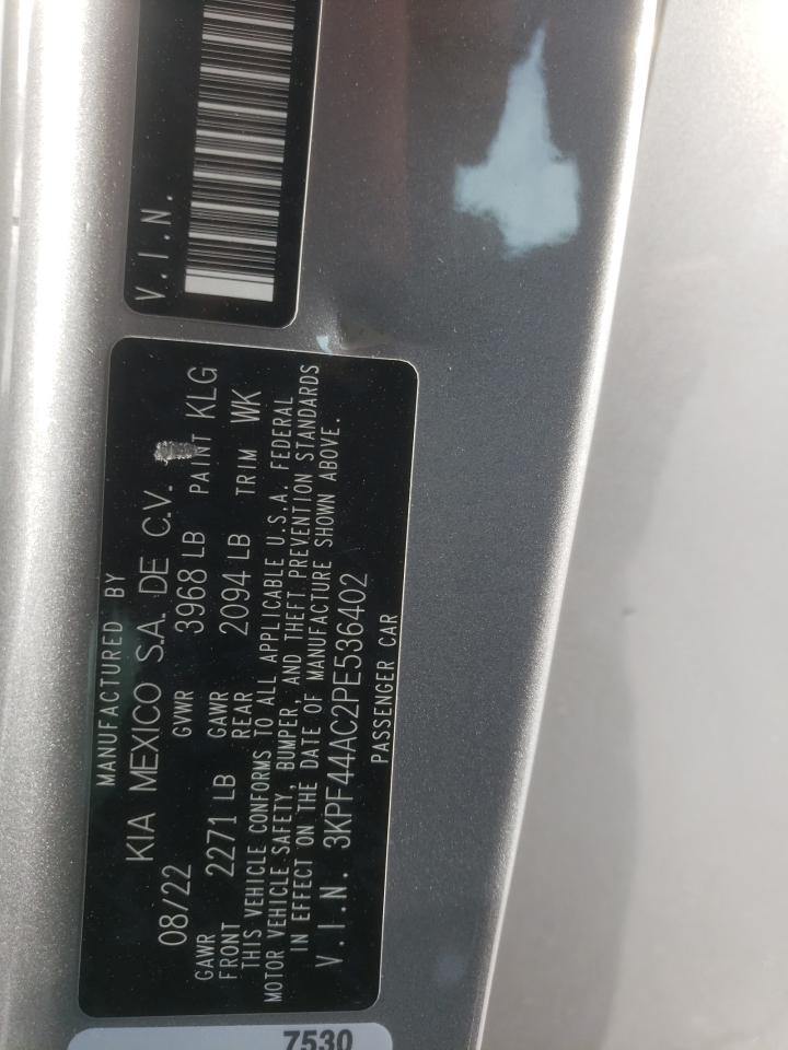 2023 KIA FORTE GT VIN:3KPF44AC2PE536402