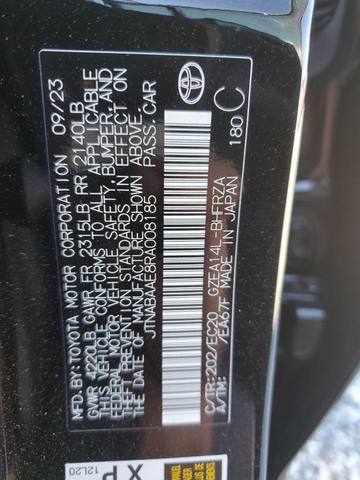 2024 TOYOTA GR COROLLA CORE VIN:JTNABAAE8RA008185