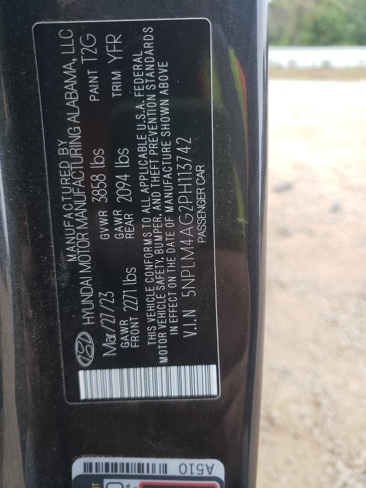 2023 HYUNDAI ELANTRA SEL VIN:5NPLM4AG2PH113742