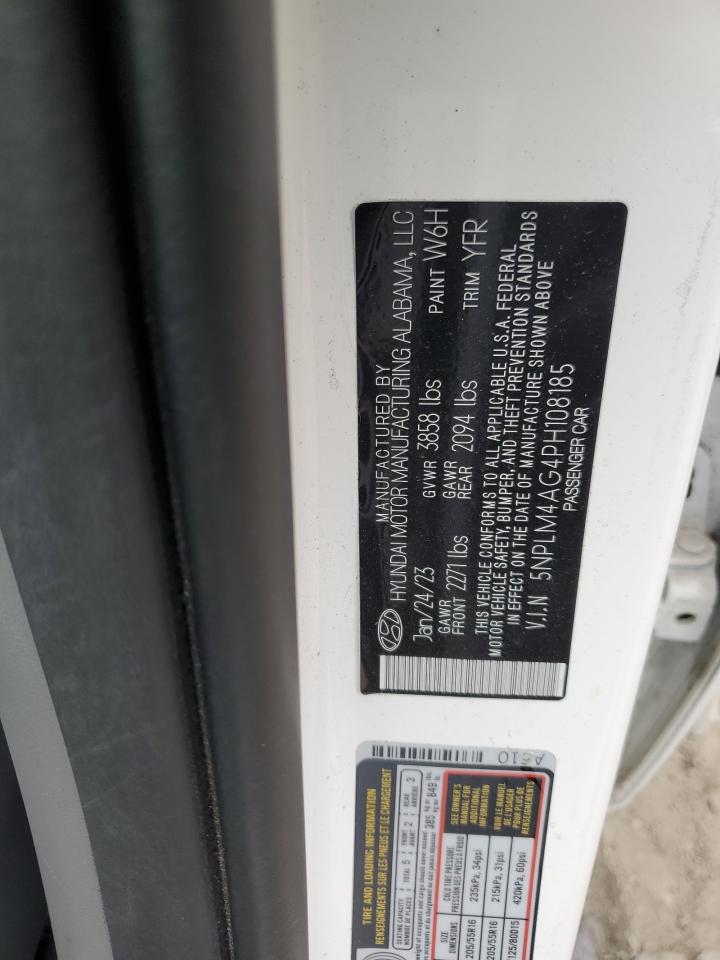 2023 HYUNDAI ELANTRA SEL VIN:5NPLM4AG4PH108185