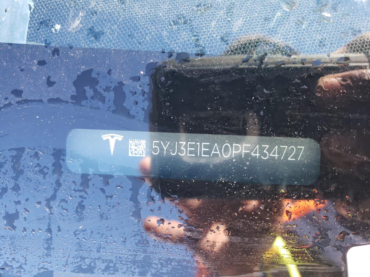 2023 TESLA MODEL 3 VIN:5YJ3E1EA0PF434727