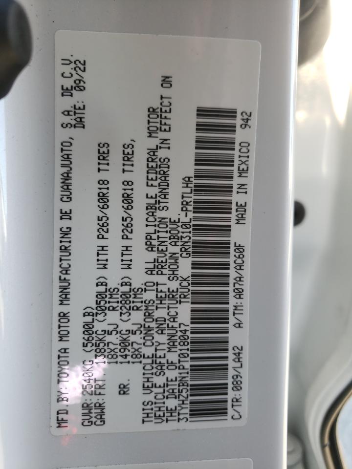 2023 TOYOTA TACOMA DOUBLE CAB VIN:3TYHZ5BN1PT018047