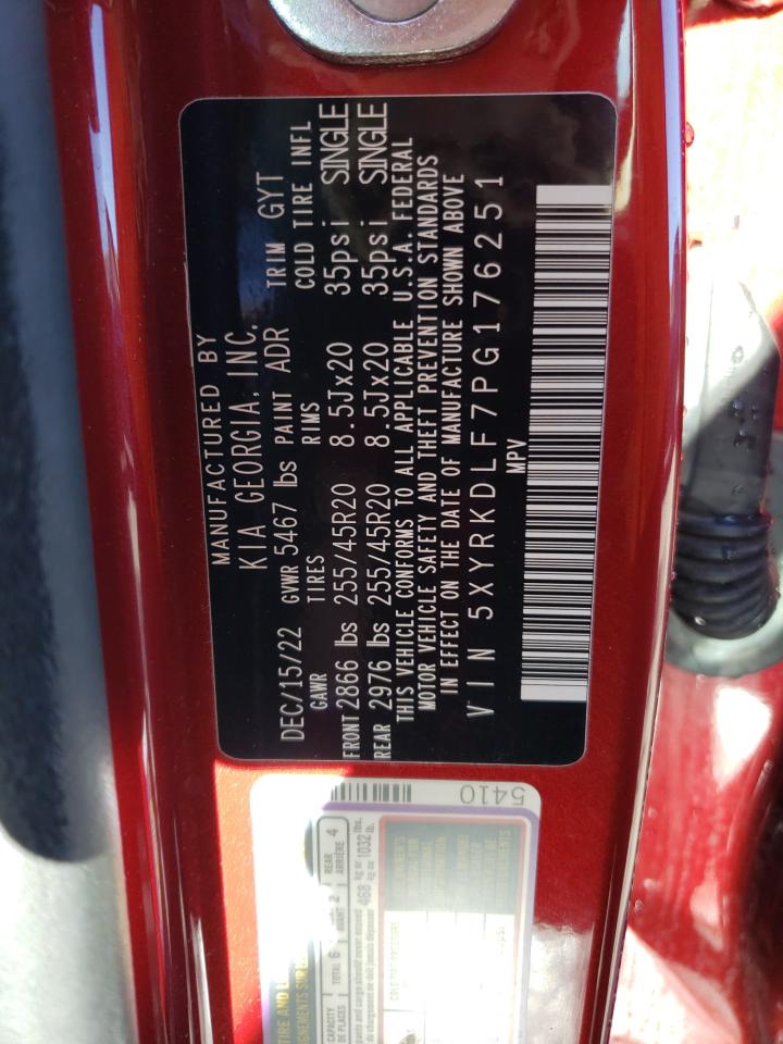 2023 KIA SORENTO SX VIN:5XYRKDLF7PG176251