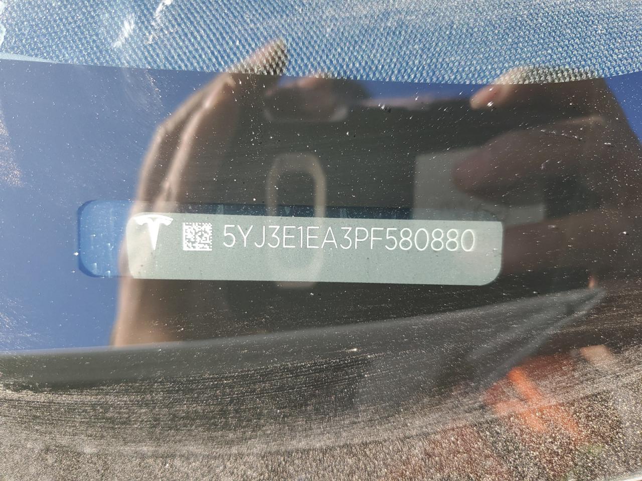 2023 TESLA MODEL 3 VIN:5YJ3E1EA3PF580880