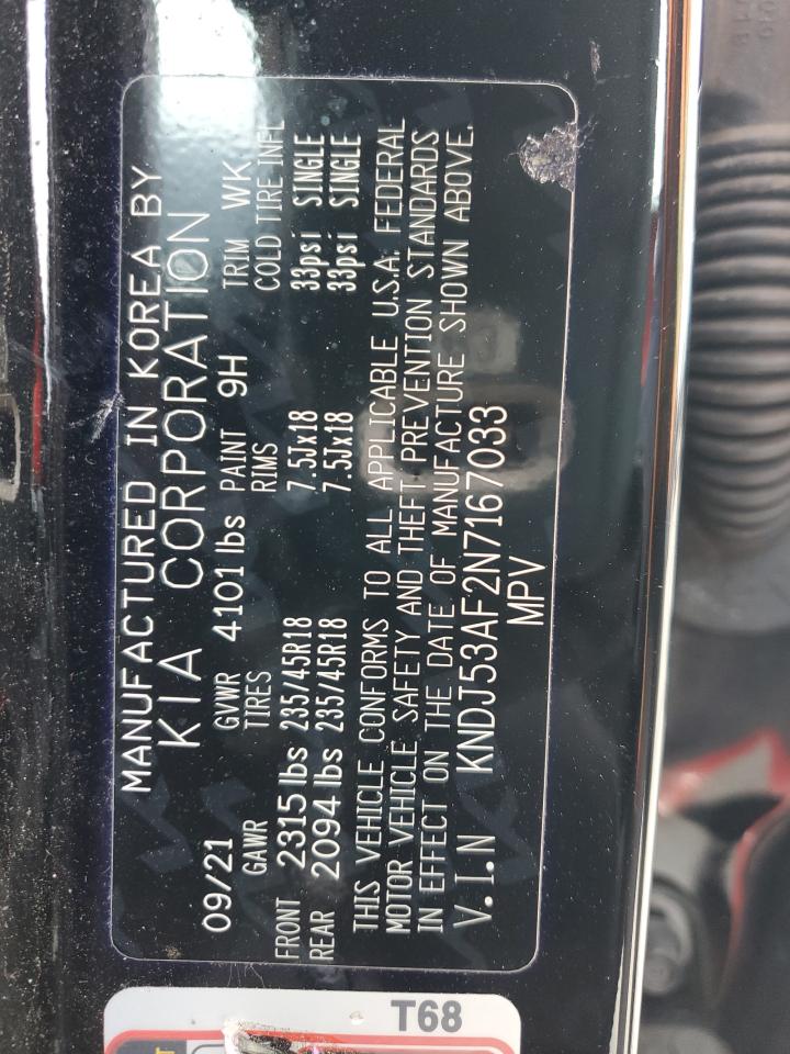 2022 KIA SOUL GT-LINE TURBO VIN:KNDJ53AF2N7167033