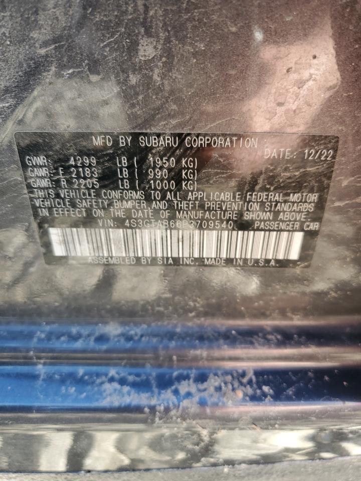 2023 SUBARU IMPREZA VIN:4S3GTAB66P3709540
