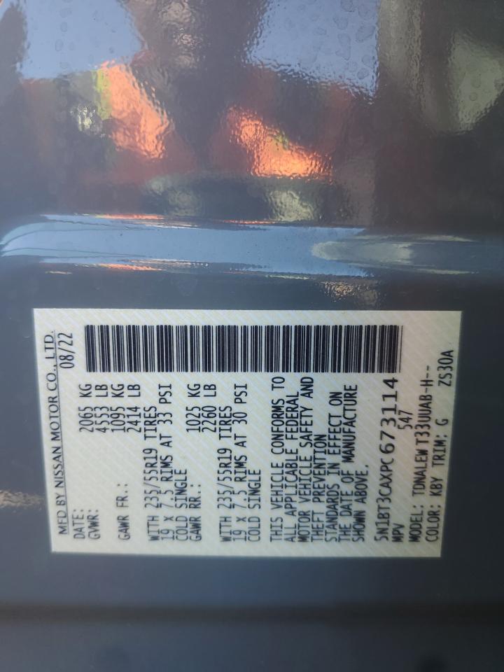 2023 NISSAN ROGUE SL VIN:5N1BT3CAXPC673114