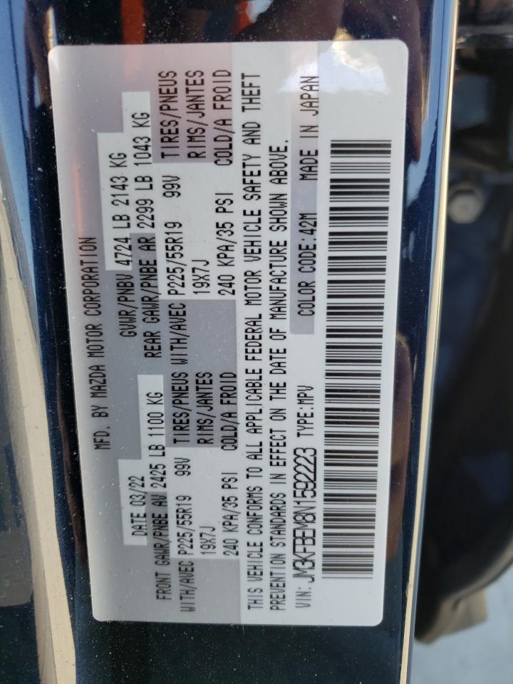 2022 MAZDA CX-5 PREMIUM PLUS VIN:JM3KFBEM8N1592223