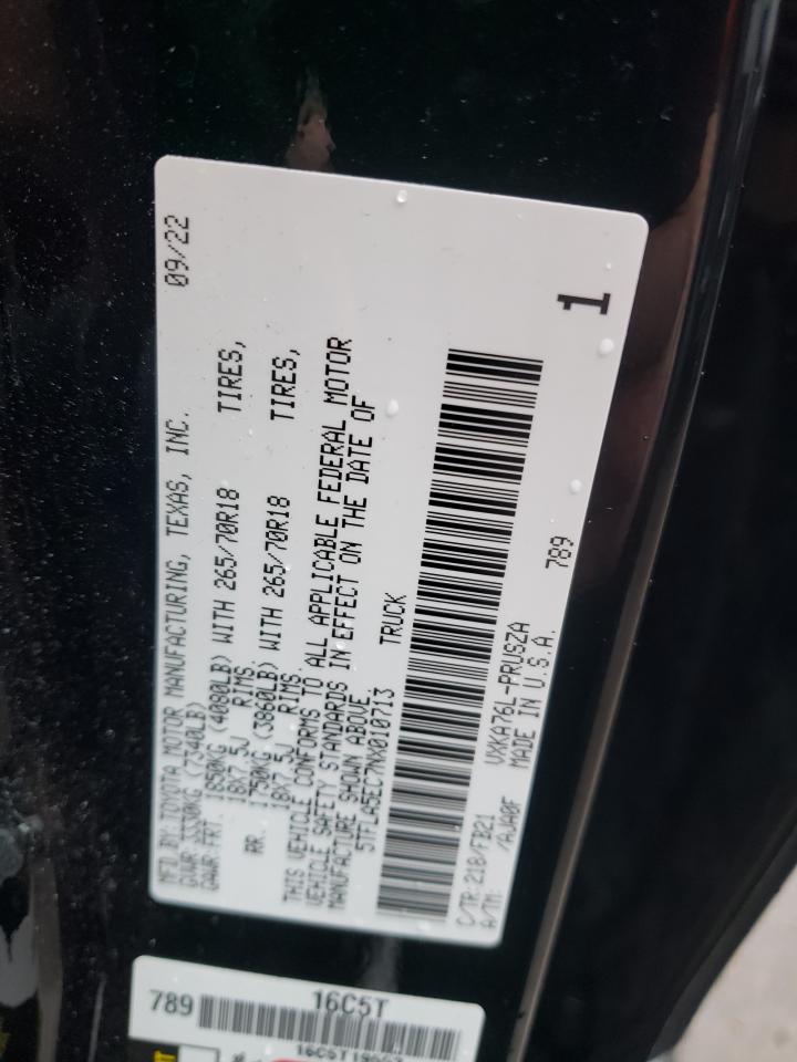 2022 TOYOTA TUNDRA CREWMAX SR5 VIN:5TFLA5EC7NX010713