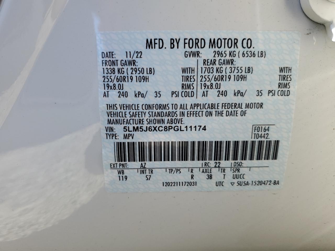 2023 LINCOLN AVIATOR VIN:5LM5J6XC8PGL11174