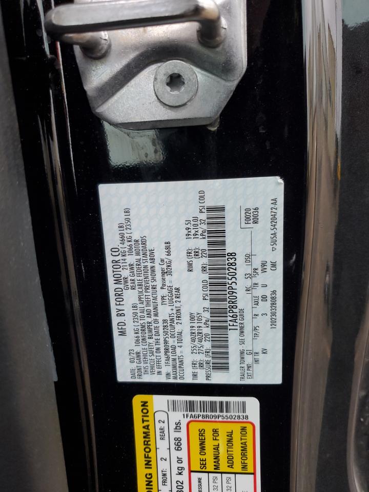 2023 FORD MUSTANG MACH I VIN:1FA6P8R09P5502838