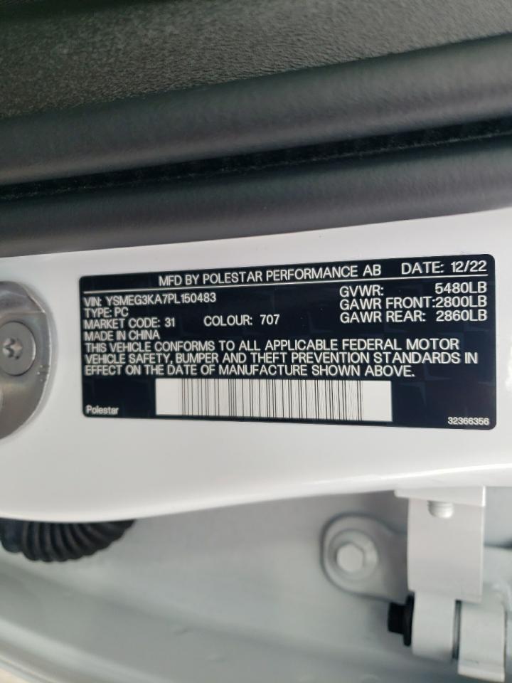 2023 POLESTAR 2 VIN:YSMEG3KA7PL150483