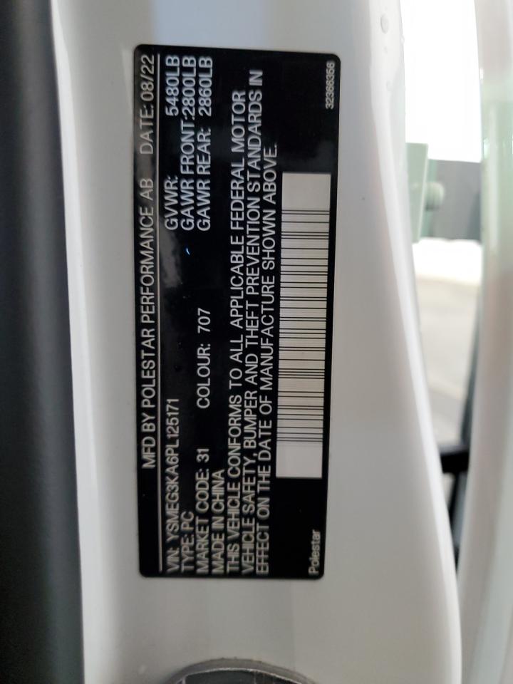 2023 POLESTAR 2 VIN:YSMEG3KA6PL125171