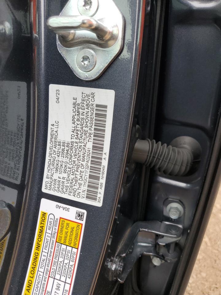 2023 HONDA ACCORD EX VIN:1HGCY1F32PA028241