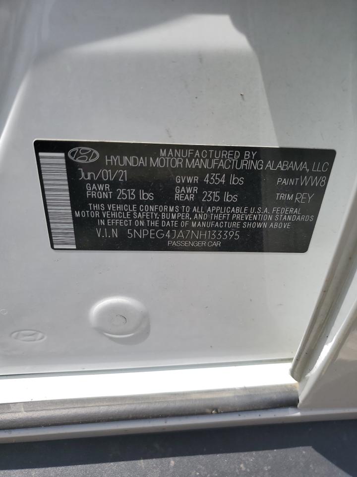 2022 HYUNDAI SONATA SE VIN:5NPEG4JA7NH133395