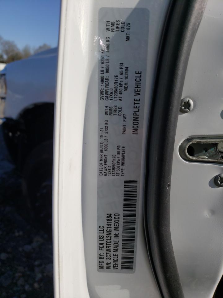2022 RAM 3500 VIN:3C7WRTCL3NG141884