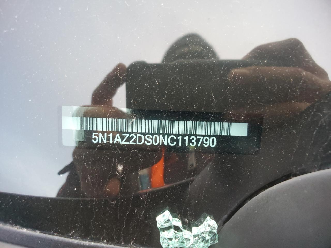 2022 NISSAN MURANO PLATINUM VIN:5N1AZ2DS0NC113790