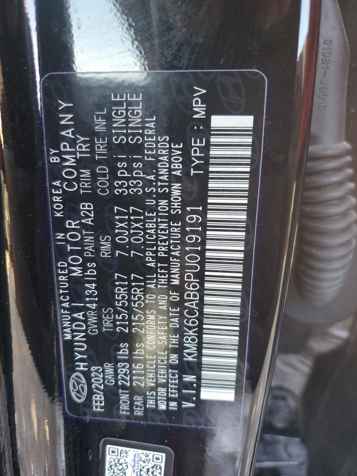 2023 HYUNDAI KONA SEL VIN:KM8K6CAB6PU019191