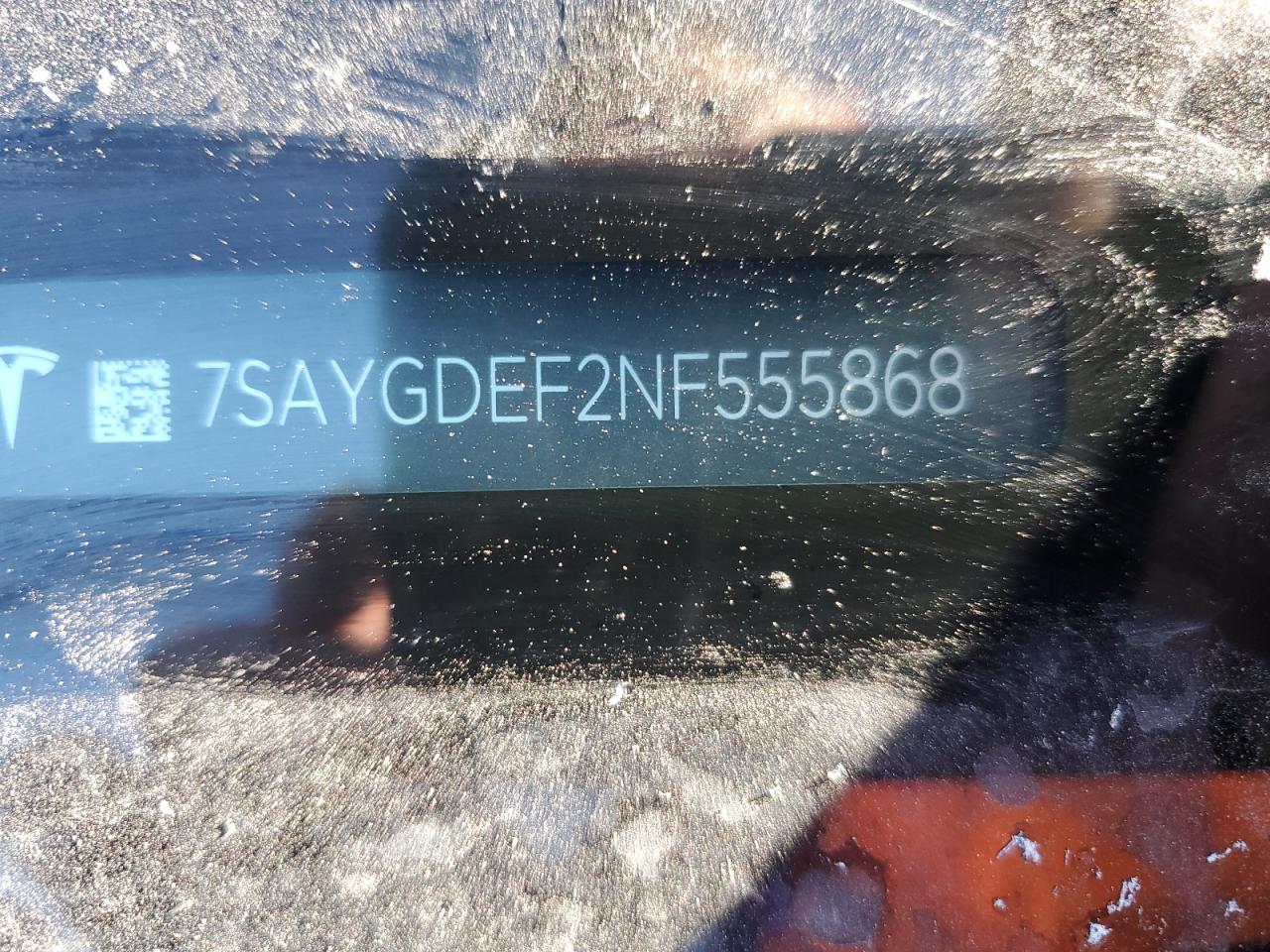 2022 TESLA MODEL Y VIN:7SAYGDEF2NF555868