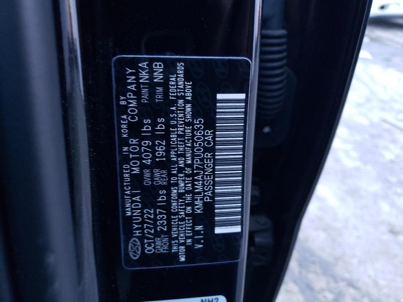 2023 HYUNDAI ELANTRA BLUE VIN:KMHLM4AJ7PU050635