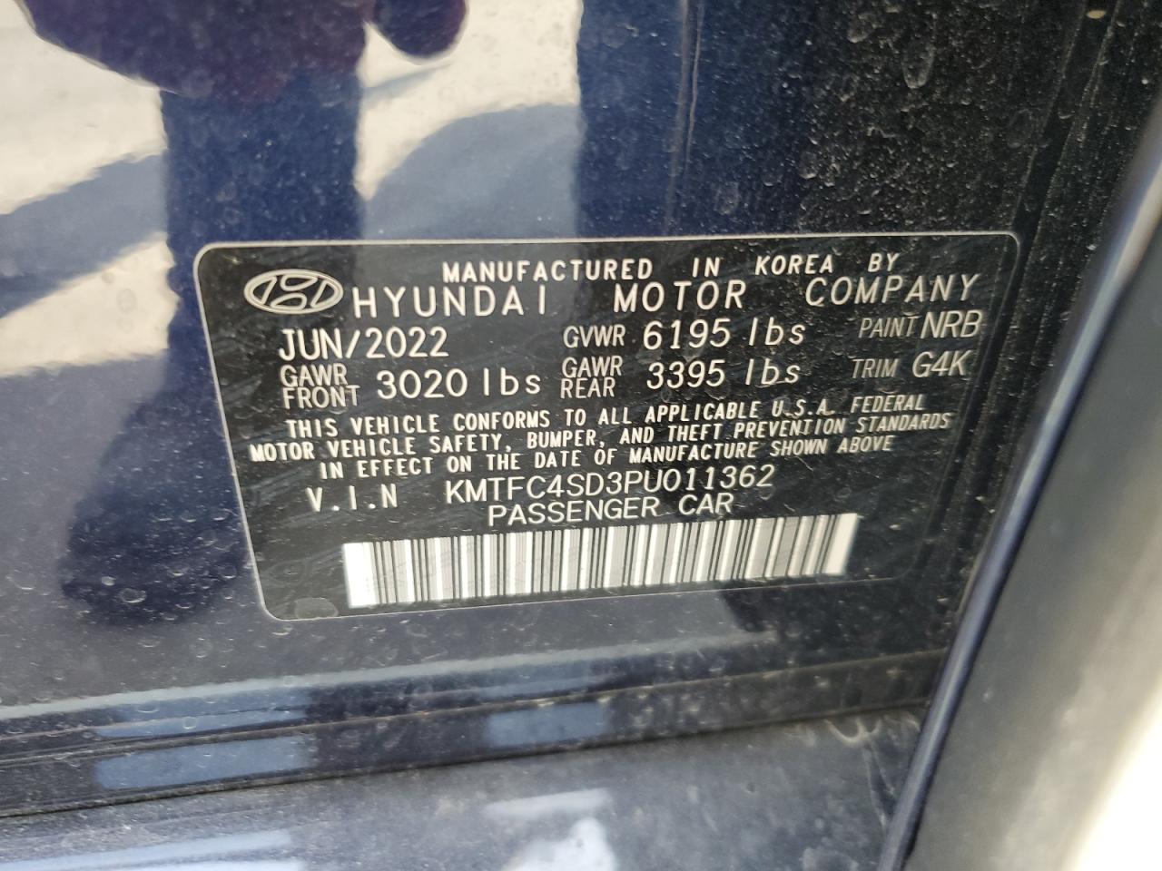 2023 GENESIS G90 VIN:KMTFC4SD3PU011362