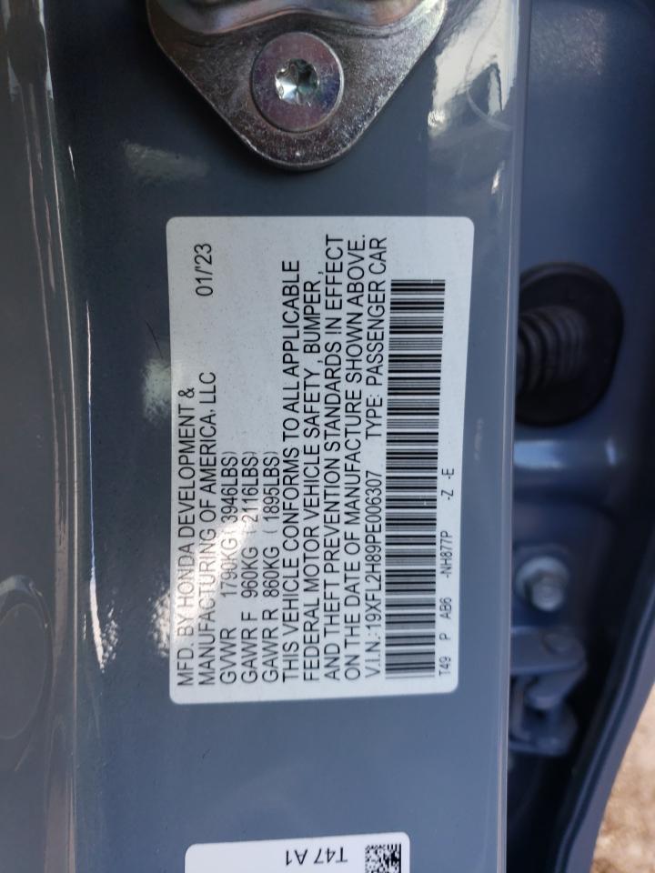 2023 HONDA CIVIC SPORT VIN:19XFL2H89PE006307