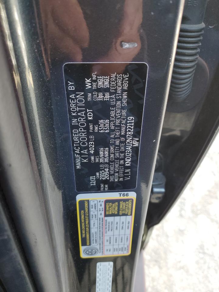 2022 KIA SOUL LX VIN:KNDJ23AU2N7822119