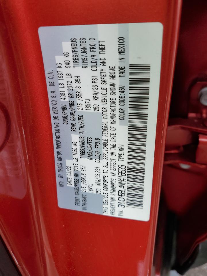 2022 MAZDA CX-30 SELECT VIN:3MVDMBBL4NM416533